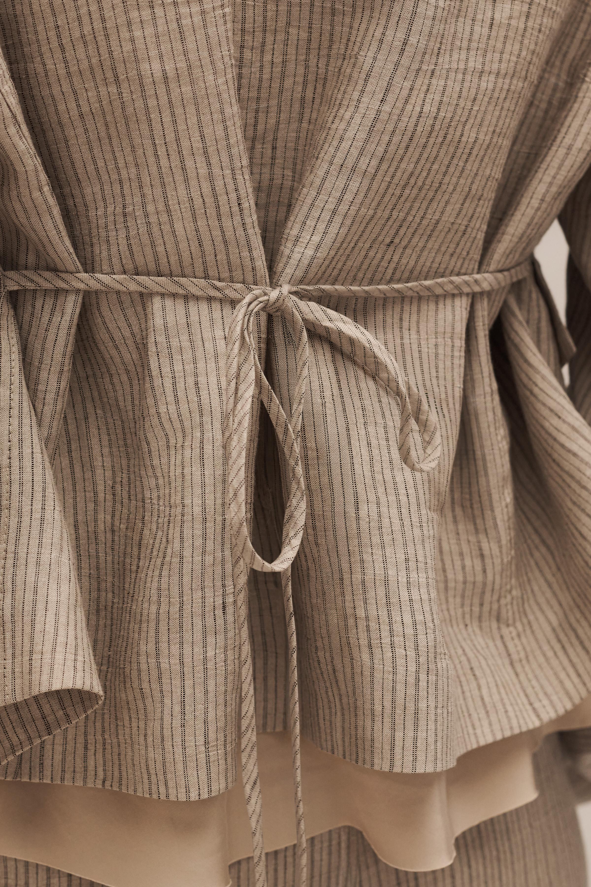 VESTE À RAYURES EN LIN ÉDITION LIMITÉE